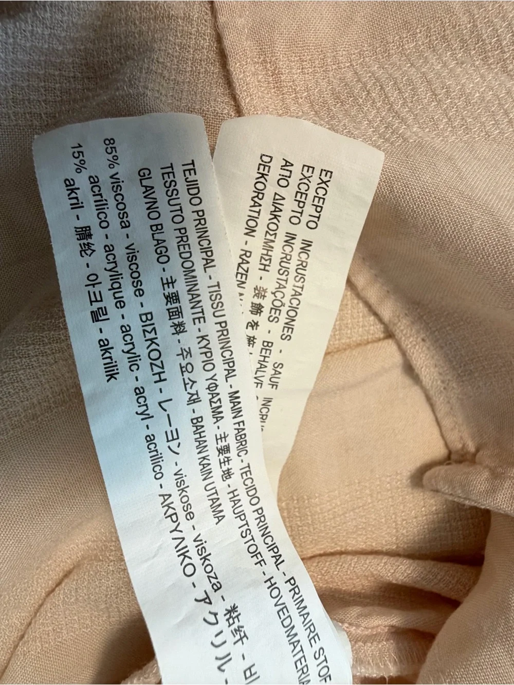 Zara Light Blush Button-Front Sleeveless Top $4/25